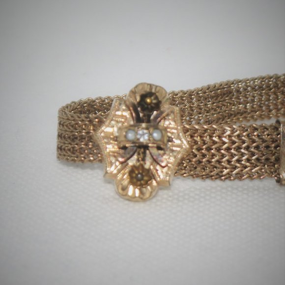 Antique Victorian GF Mesh Slider Bracelet - Picture 3 of 16